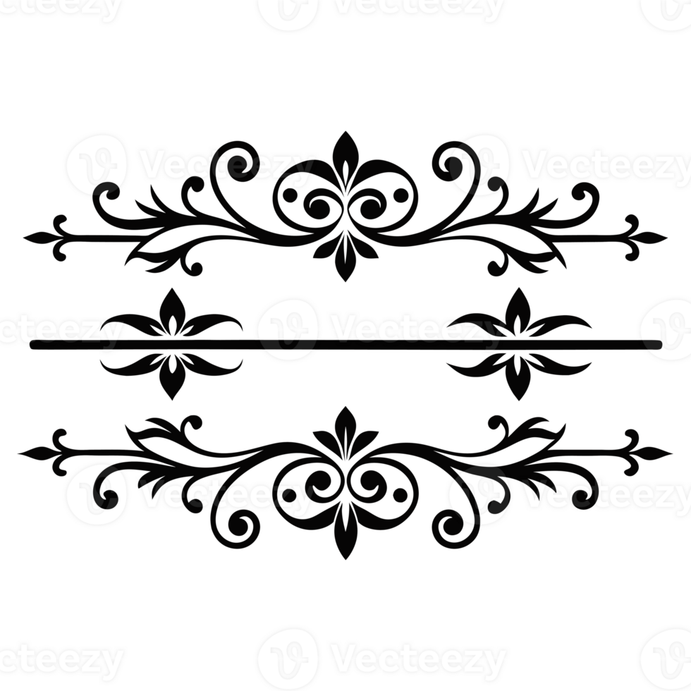 ornament modern decoration cutouts black png