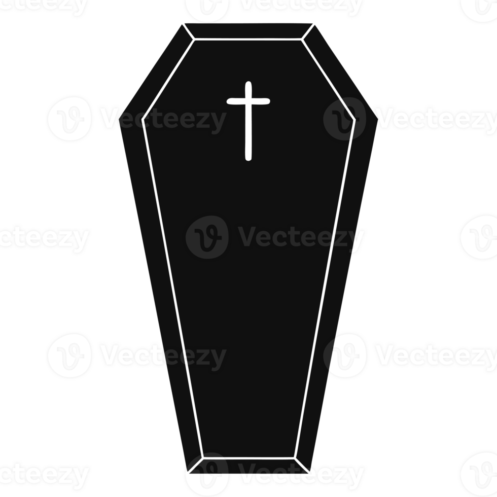 A black big coffin cutouts png