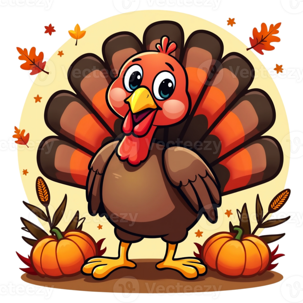 graphics of a turkey for thanksgiving cutouts png