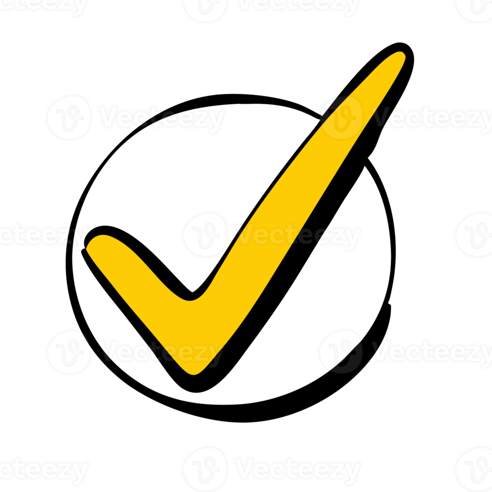 big yellow check mark cutouts png
