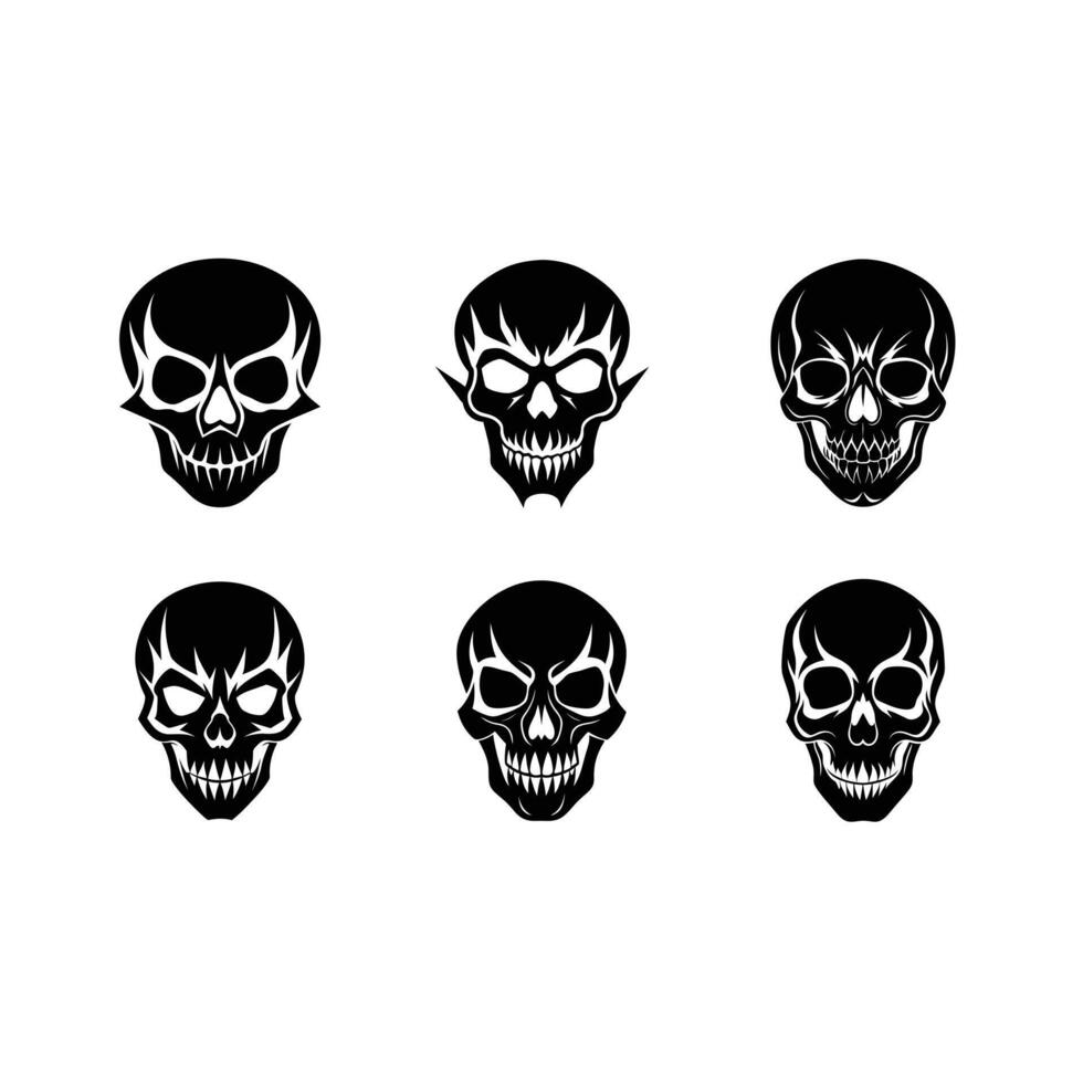 Skull and Line Art Design for Printables vector