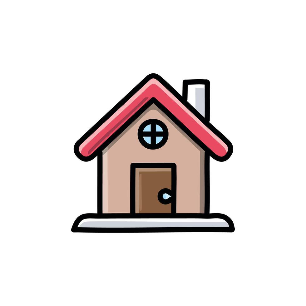 House icon. Home, real estate, property, building illustration. vector