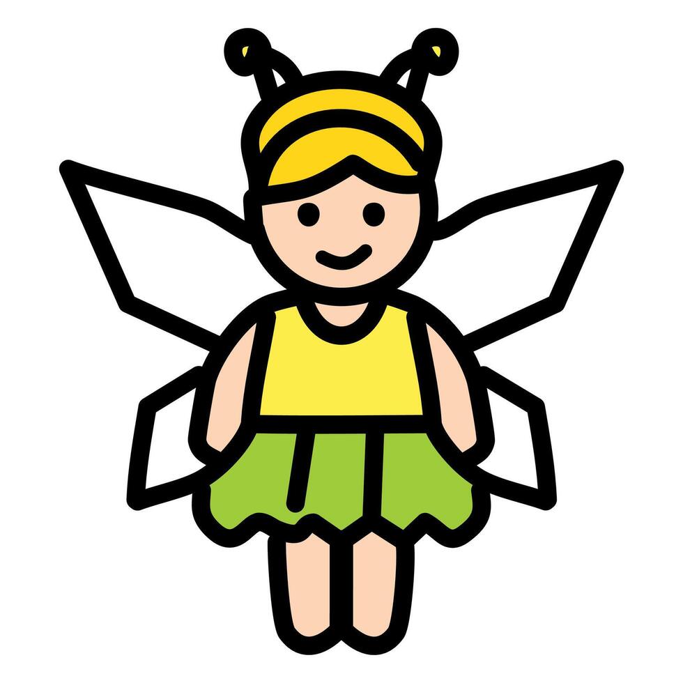 Little fairy icon for web design isolated on white background vector