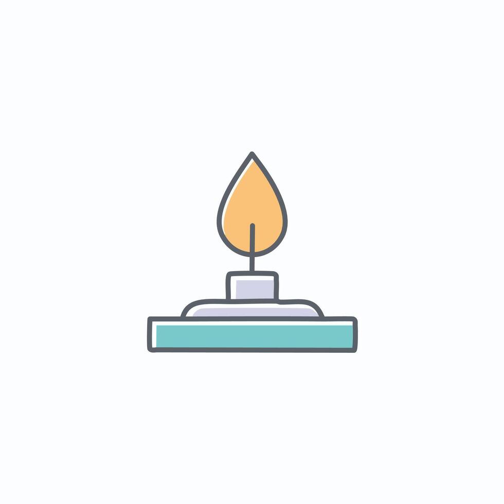 Blue burner icon art vector