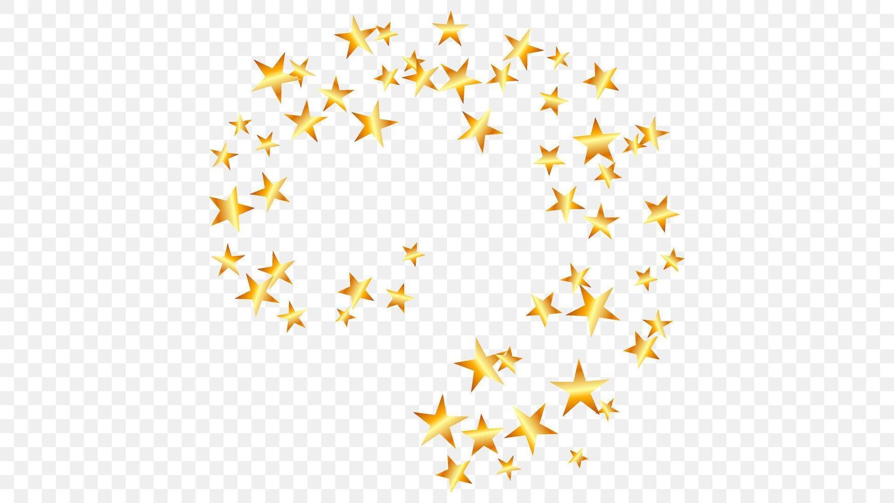 Spinning in a circle with golden stars shiny glitter design element decoration vector