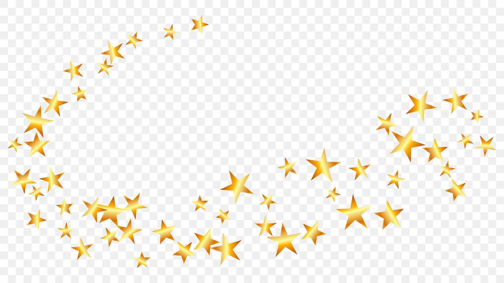 Gold star isolated swirl line on background illustration vector