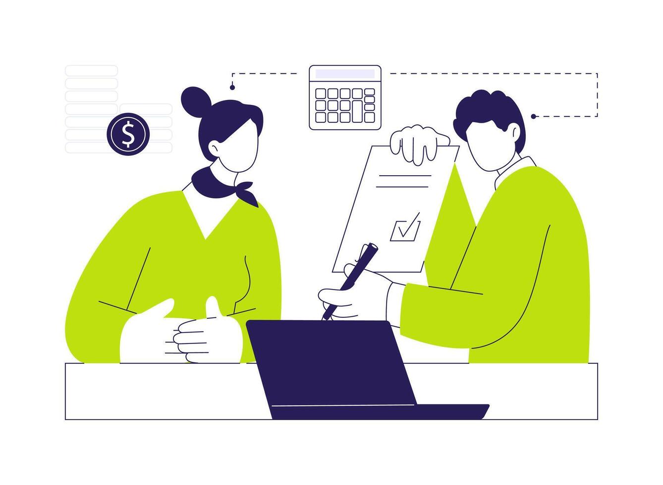 Get debt consolidation loan abstract concept illustration. vector