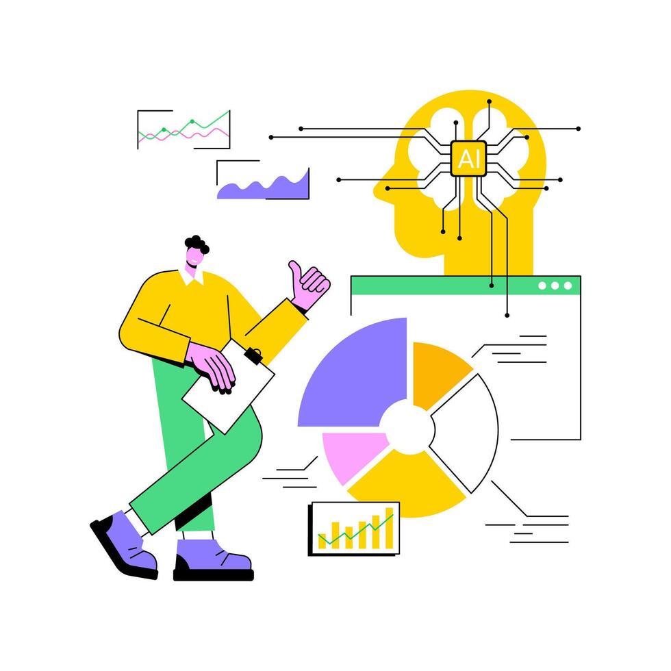 AI-Measured Campaign Success abstract concept illustration. vector