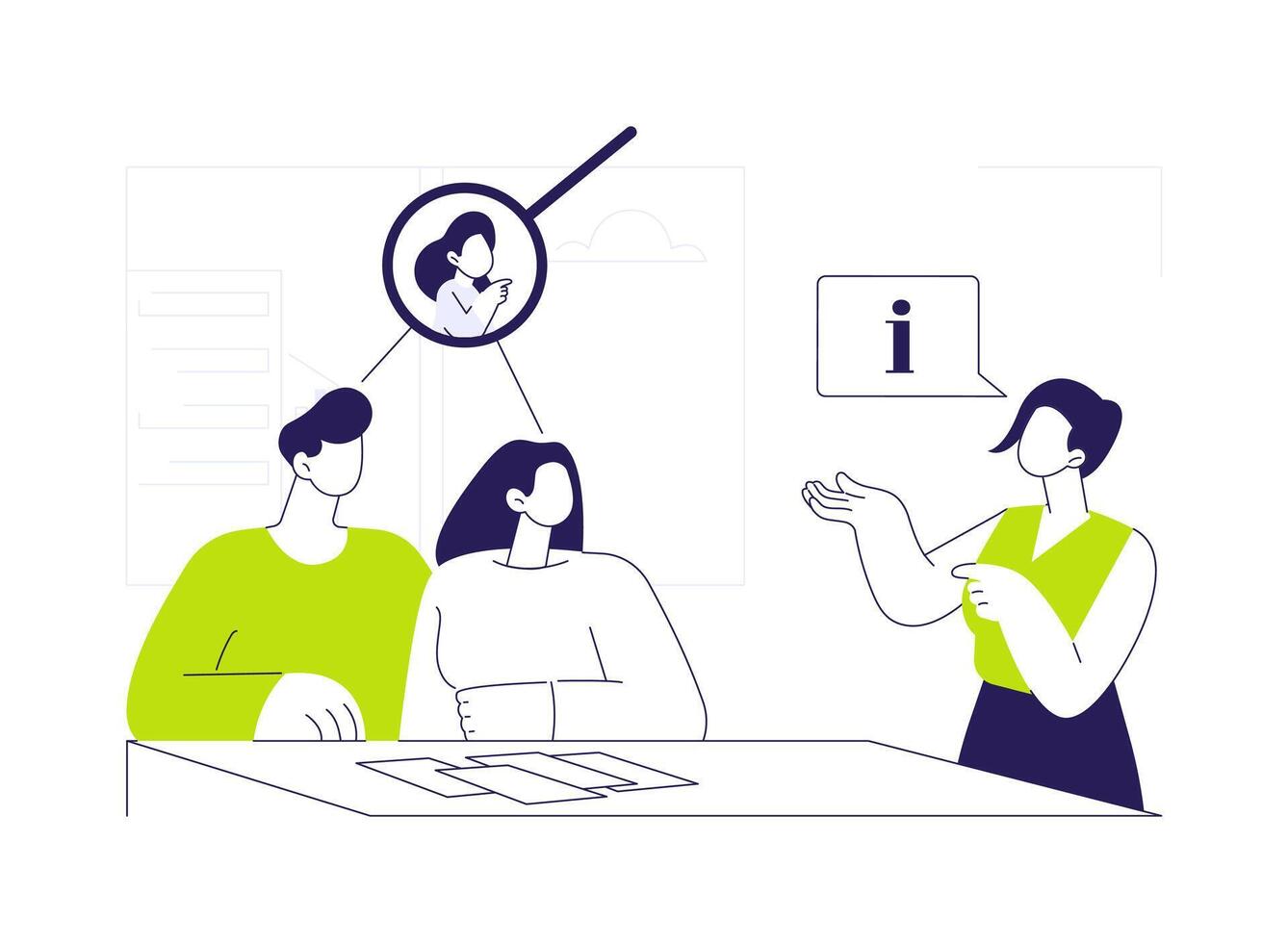 Family assessment abstract concept illustration. vector