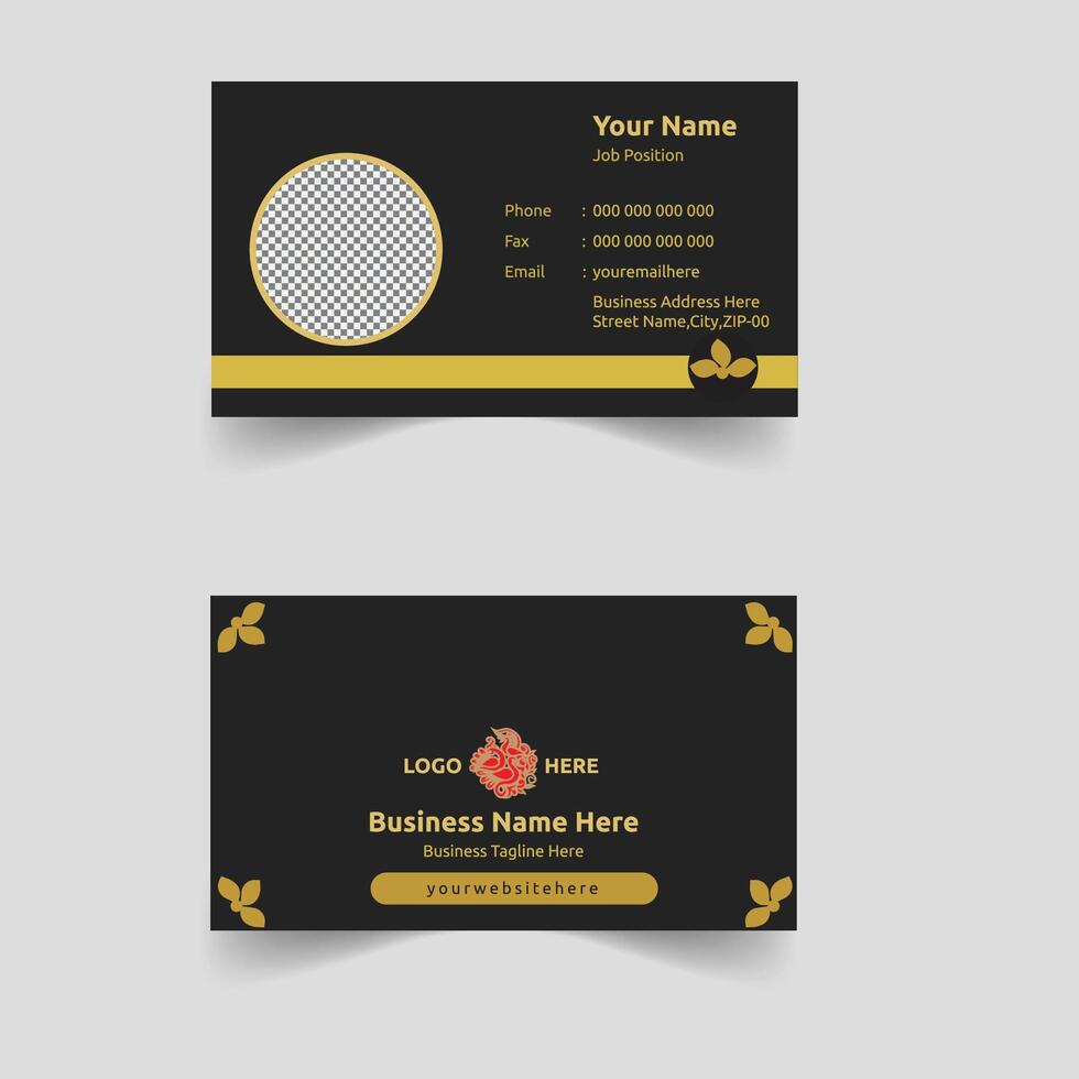 creative modern name card and business card design vector