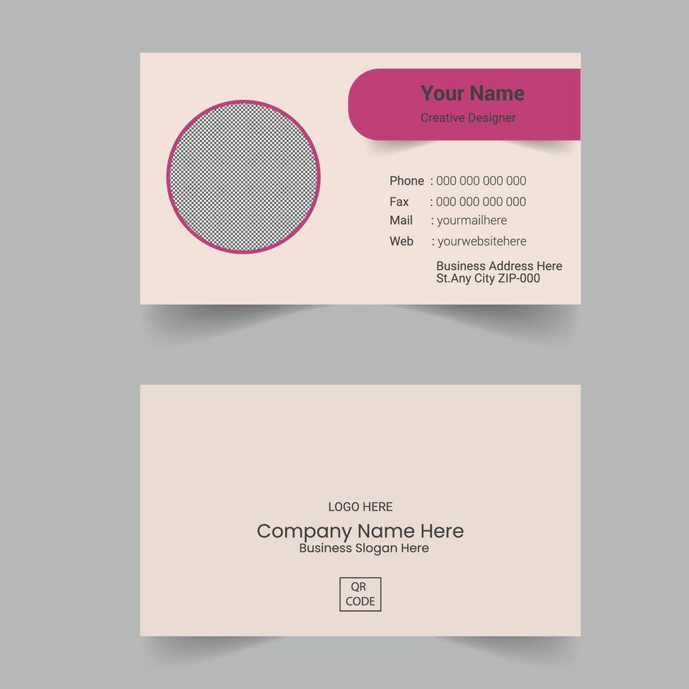 Modern Business Card design, Corporate Creative and Clean Business Card Template. vector