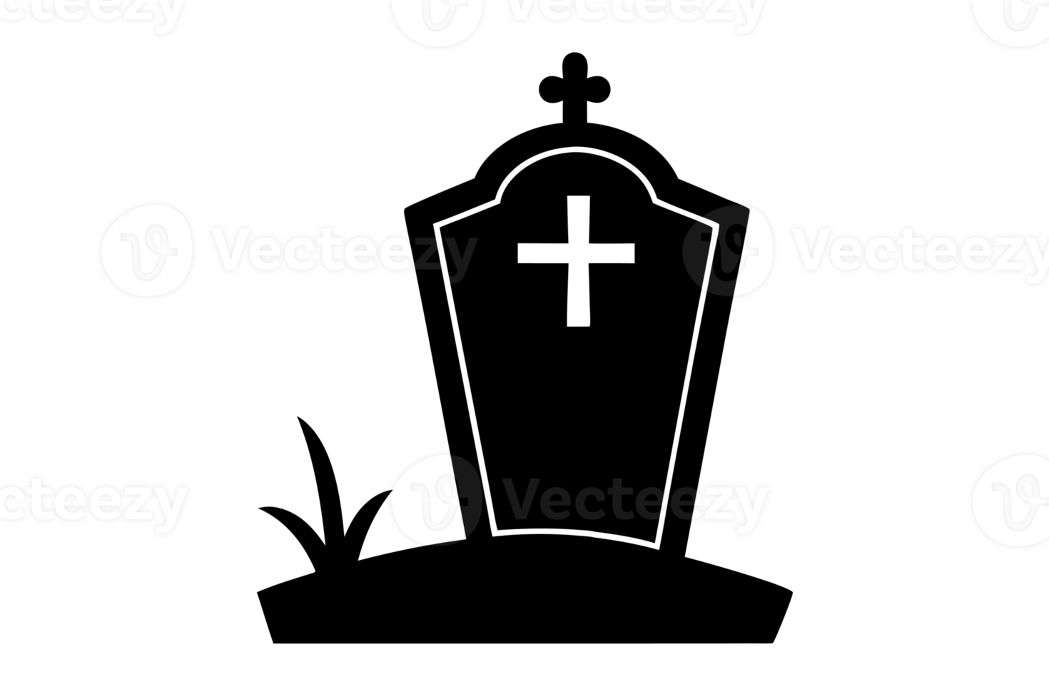 a black single tombstone cutouts png