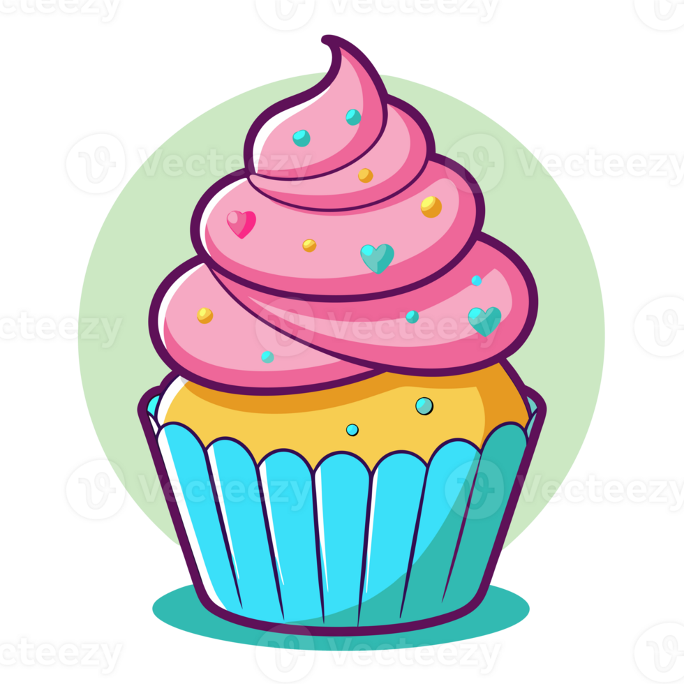 pastel sweet cupcake cutouts png