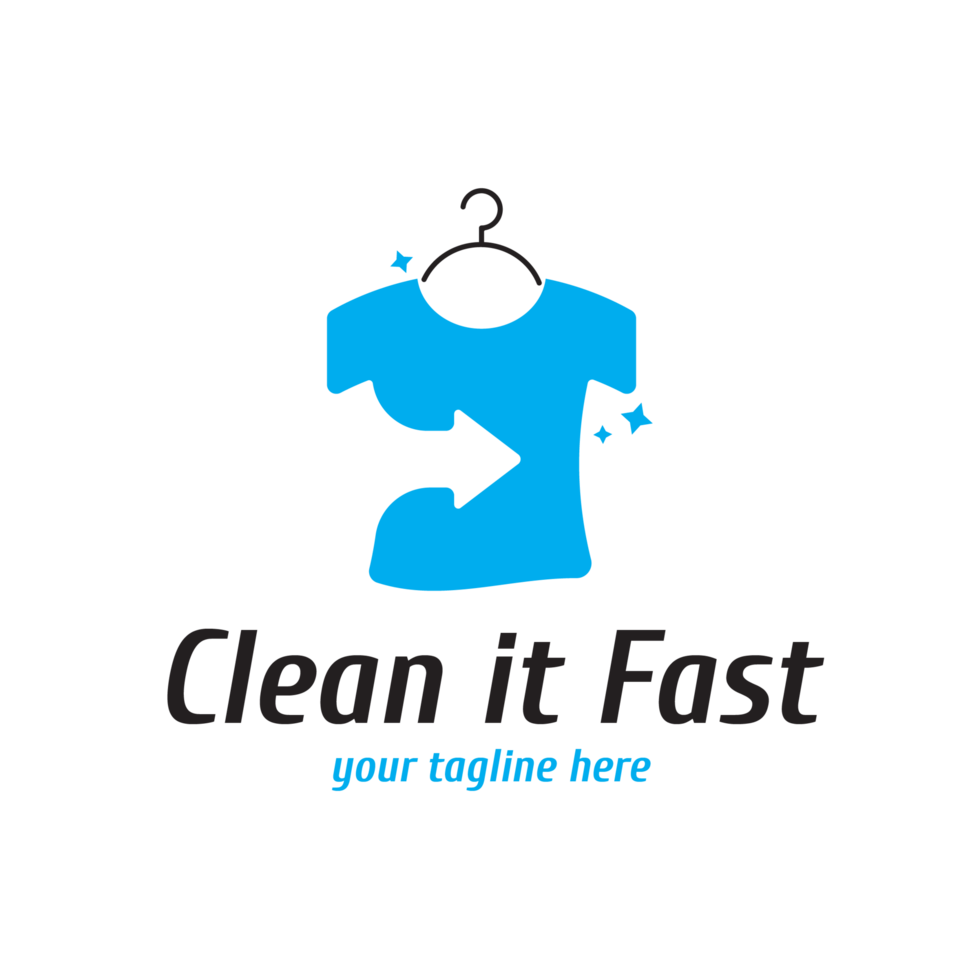 Clean it fast logo design png