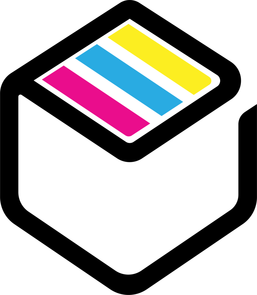 The logo for the company is a colorful square png
