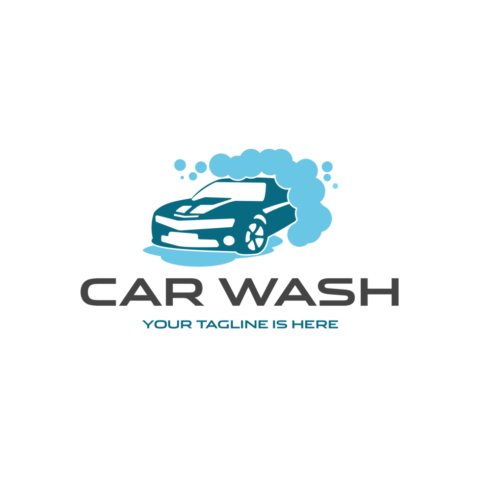 Car wash logo design template png