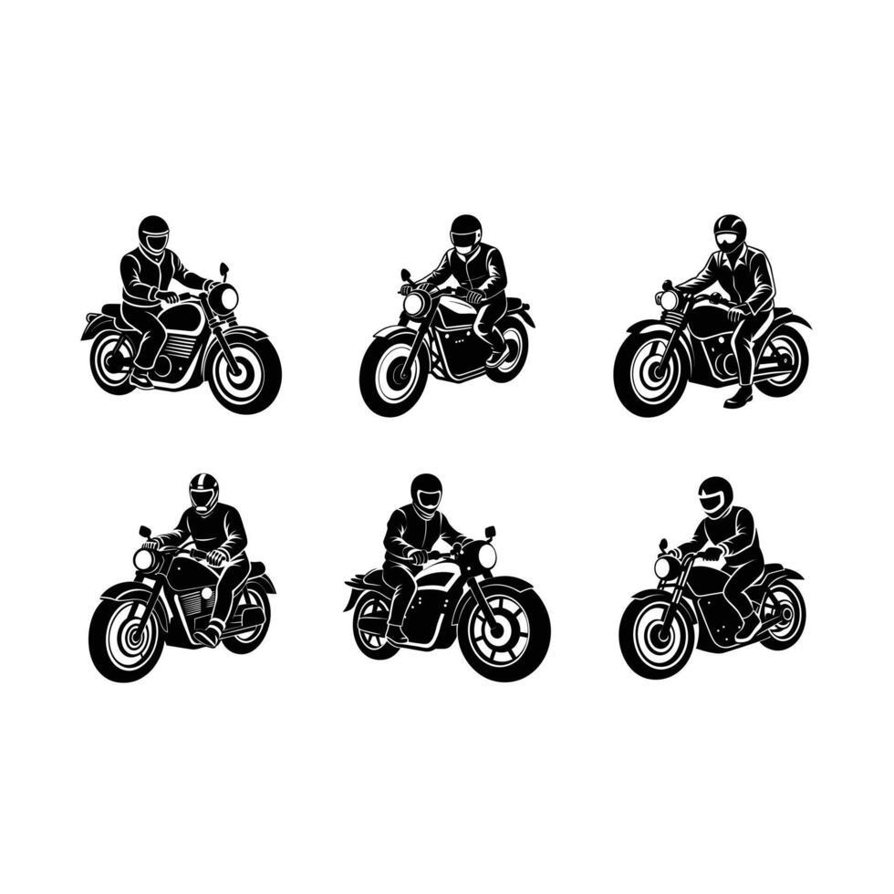 Stylish Motorcycle Ride and Line Art Design for Printables vector