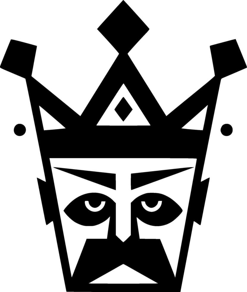 King - Minimalist and Flat Logo - illustration vector