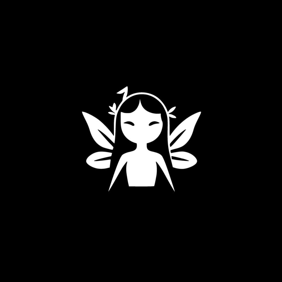 Fairy, Black and White illustration vector