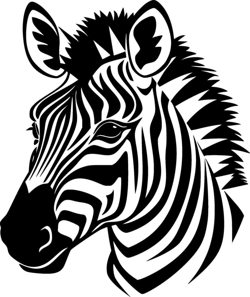 Zebra - Minimalist and Flat Logo - illustration vector