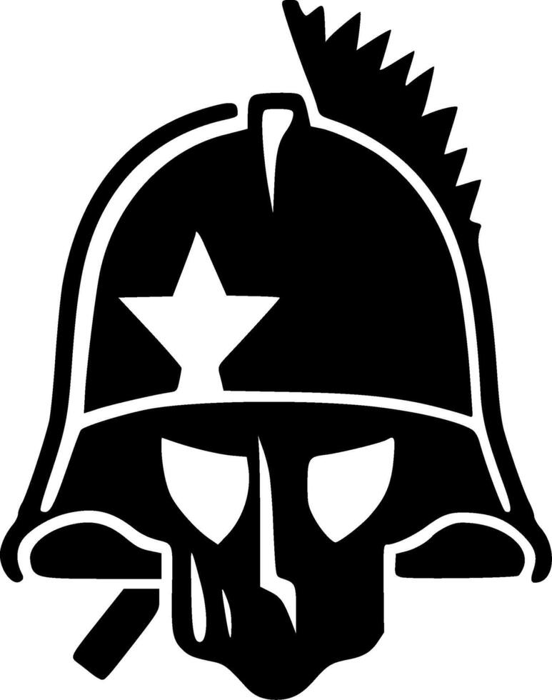War - Black and White Isolated Icon - illustration vector