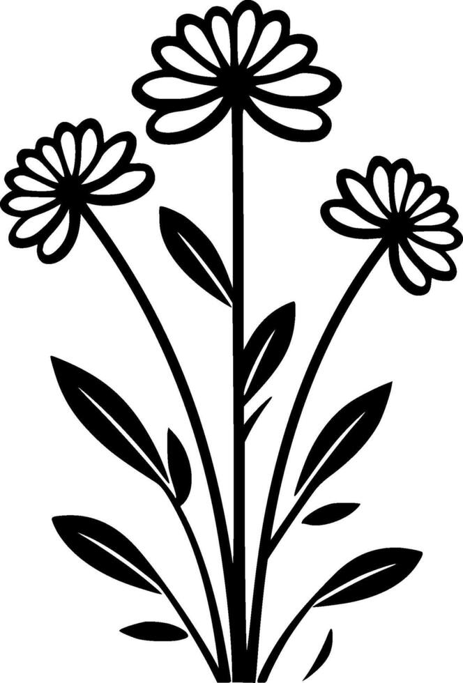 Wildflower - High Quality Logo - illustration ideal for T-shirt graphic vector