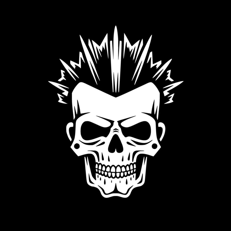 Skull - Minimalist and Flat Logo - illustration vector
