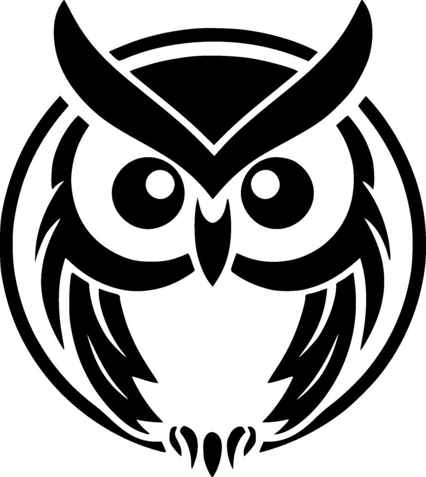 Owl Baby - Minimalist and Flat Logo - illustration vector