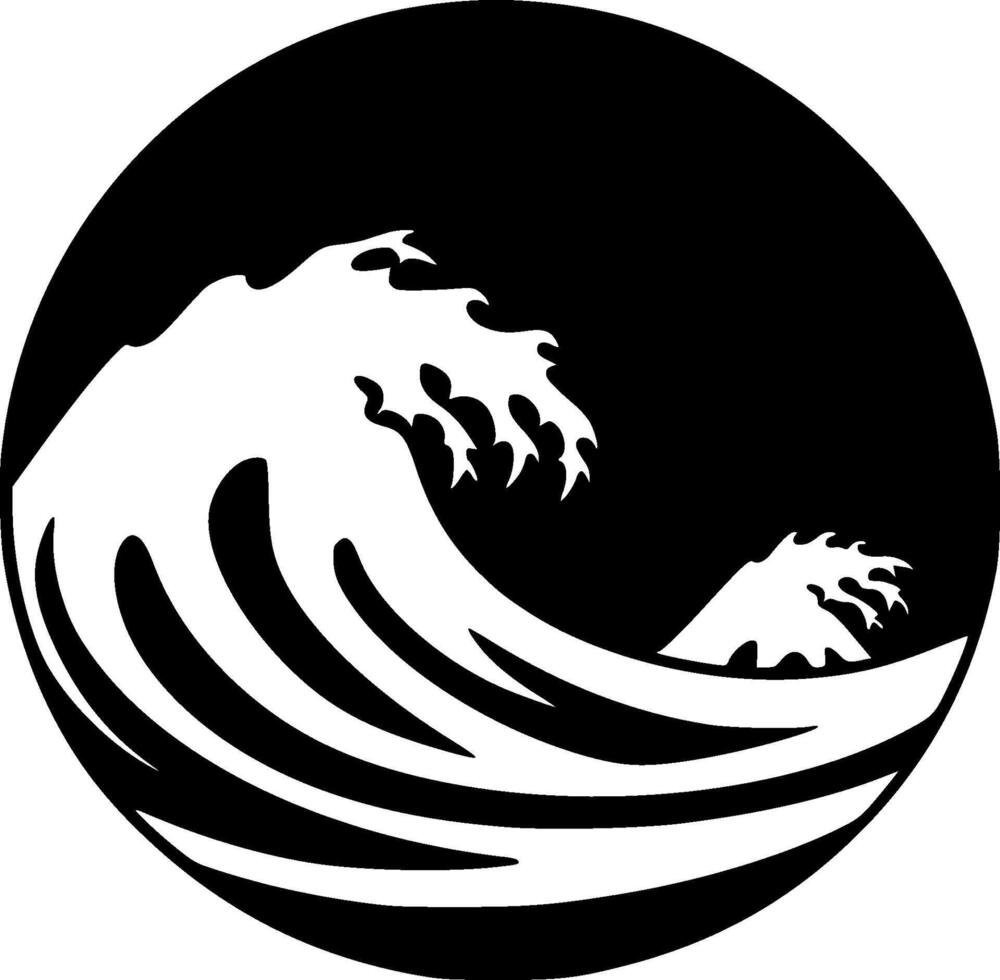 Wave - High Quality Logo - illustration ideal for T-shirt graphic vector