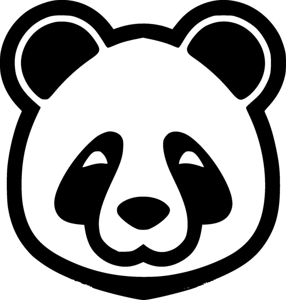 Panda, Black and White illustration vector