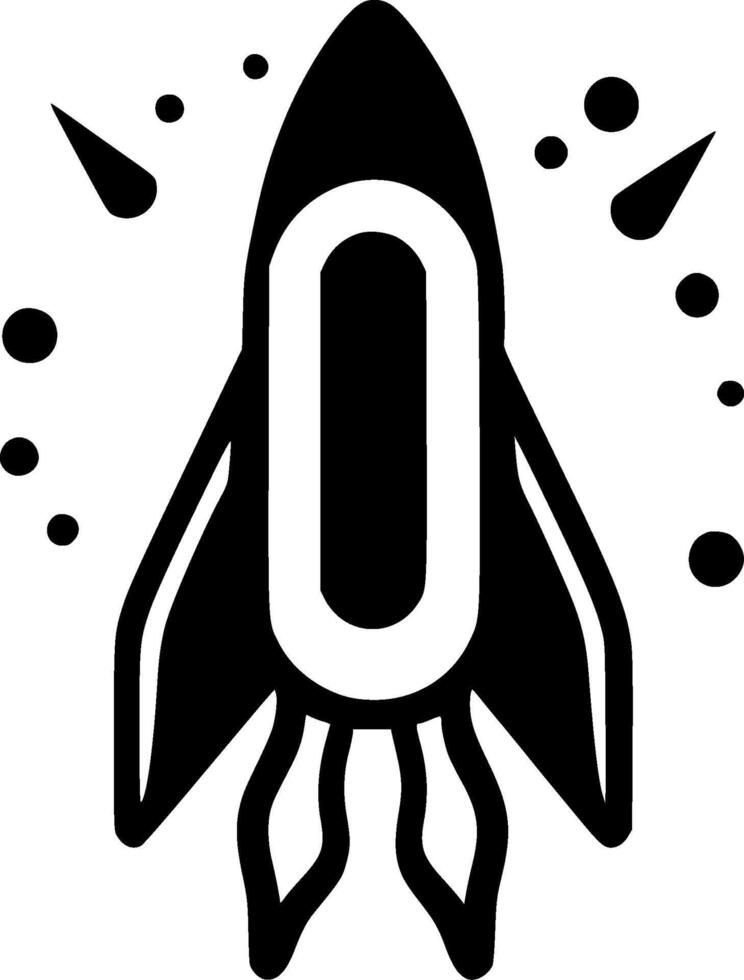 Rocket - Minimalist and Flat Logo - illustration vector