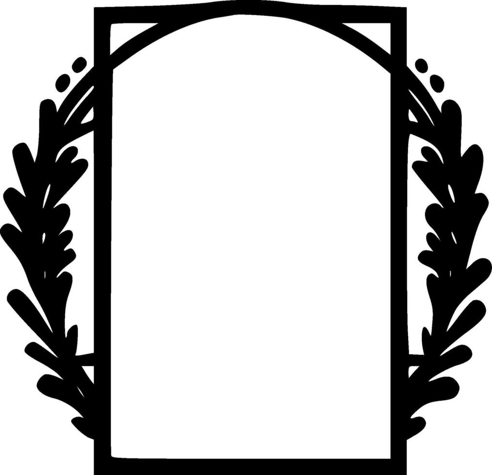 Border, Black and White illustration vector