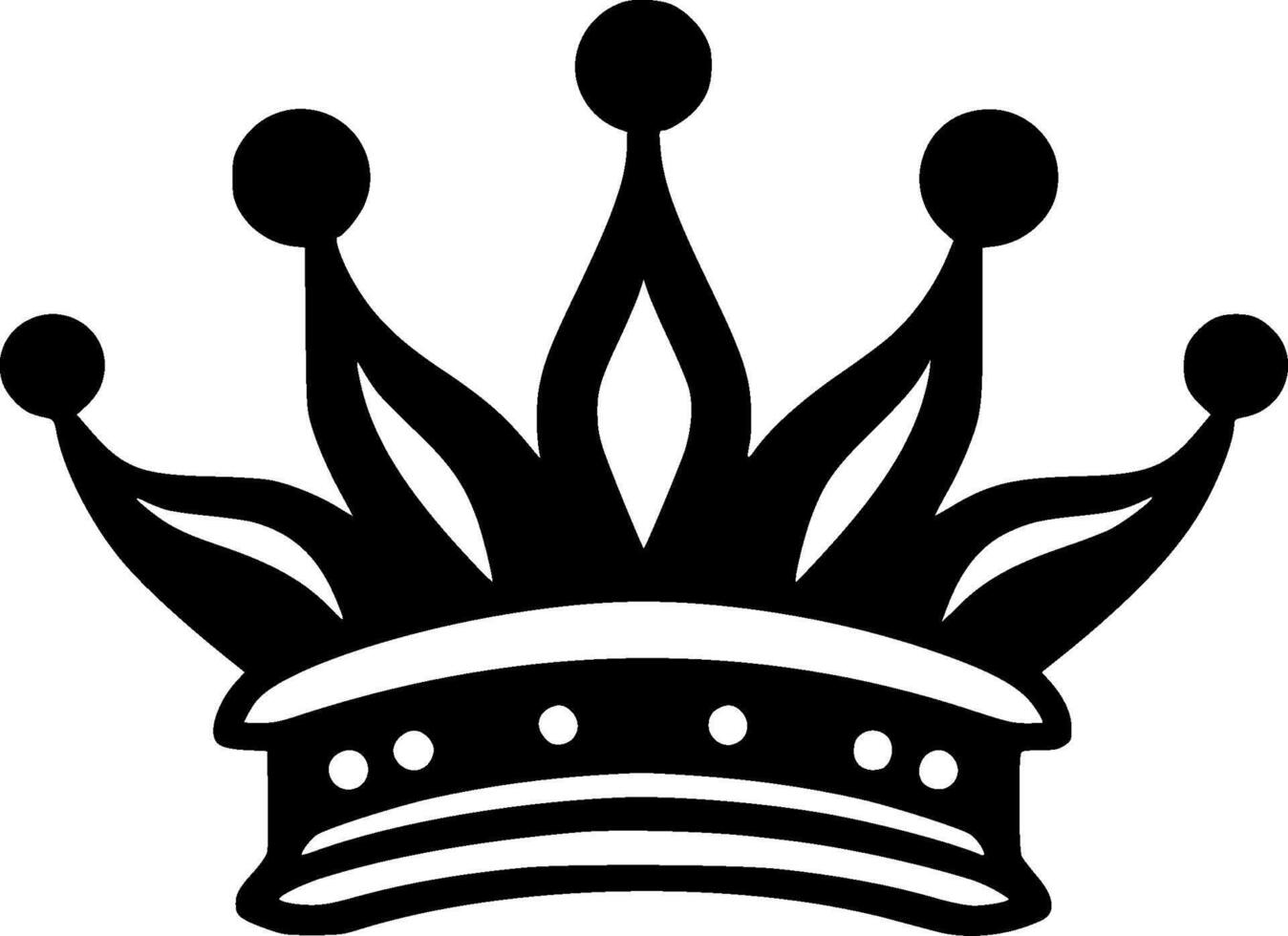 Crown, Minimalist and Simple Silhouette - illustration vector