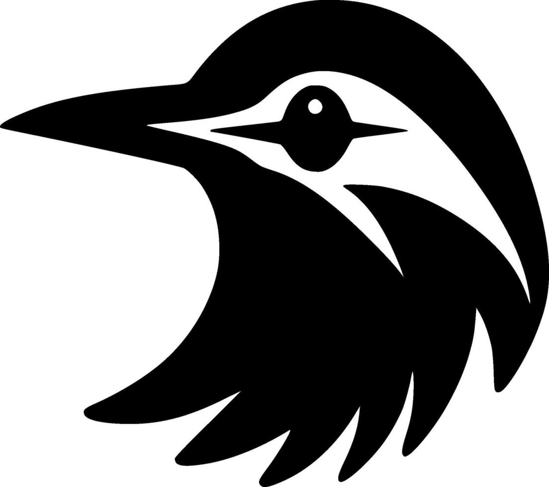 Crow, Black and White illustration vector