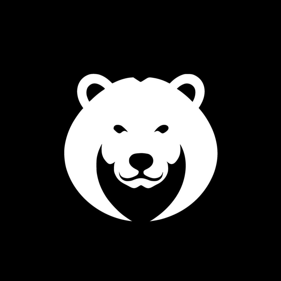 Bear, Minimalist and Simple Silhouette - illustration vector