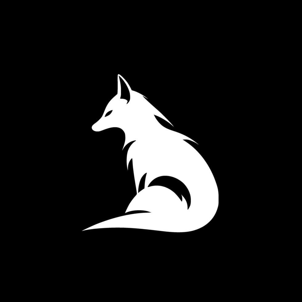 Fox, Minimalist and Simple Silhouette - illustration vector