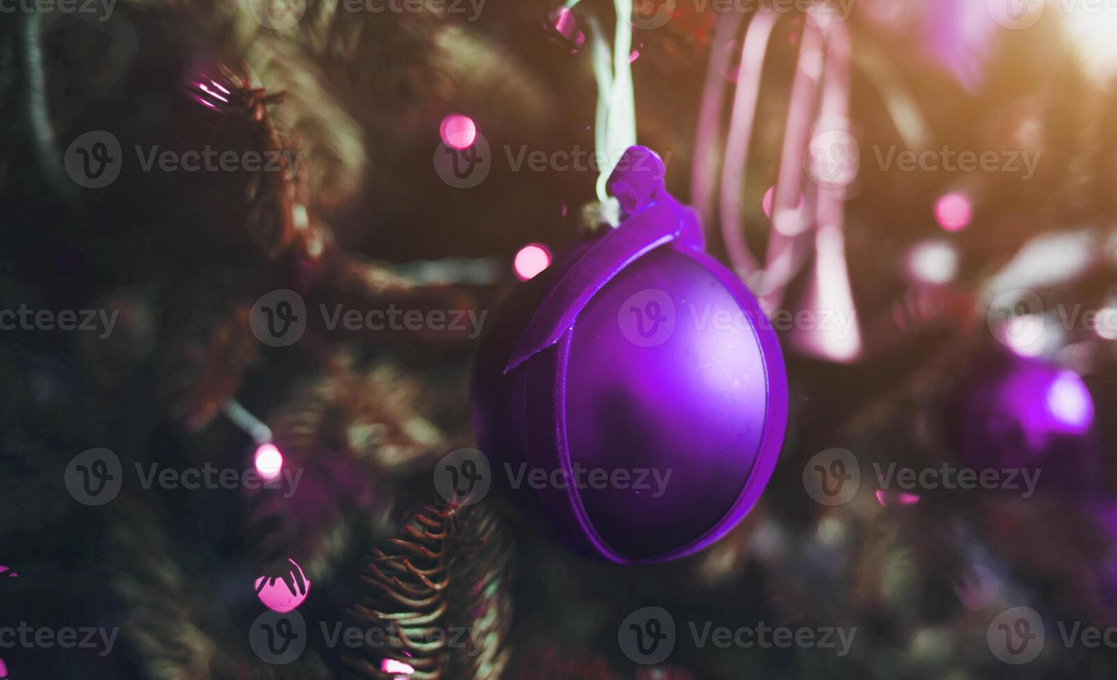 christmas ball on the tree. photo