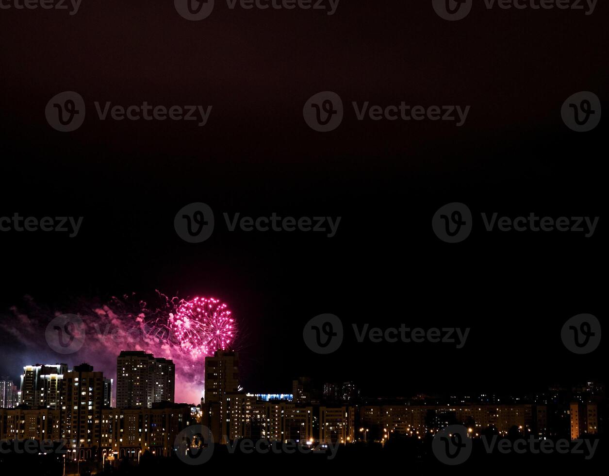 colorful fireworks in the night sky photo