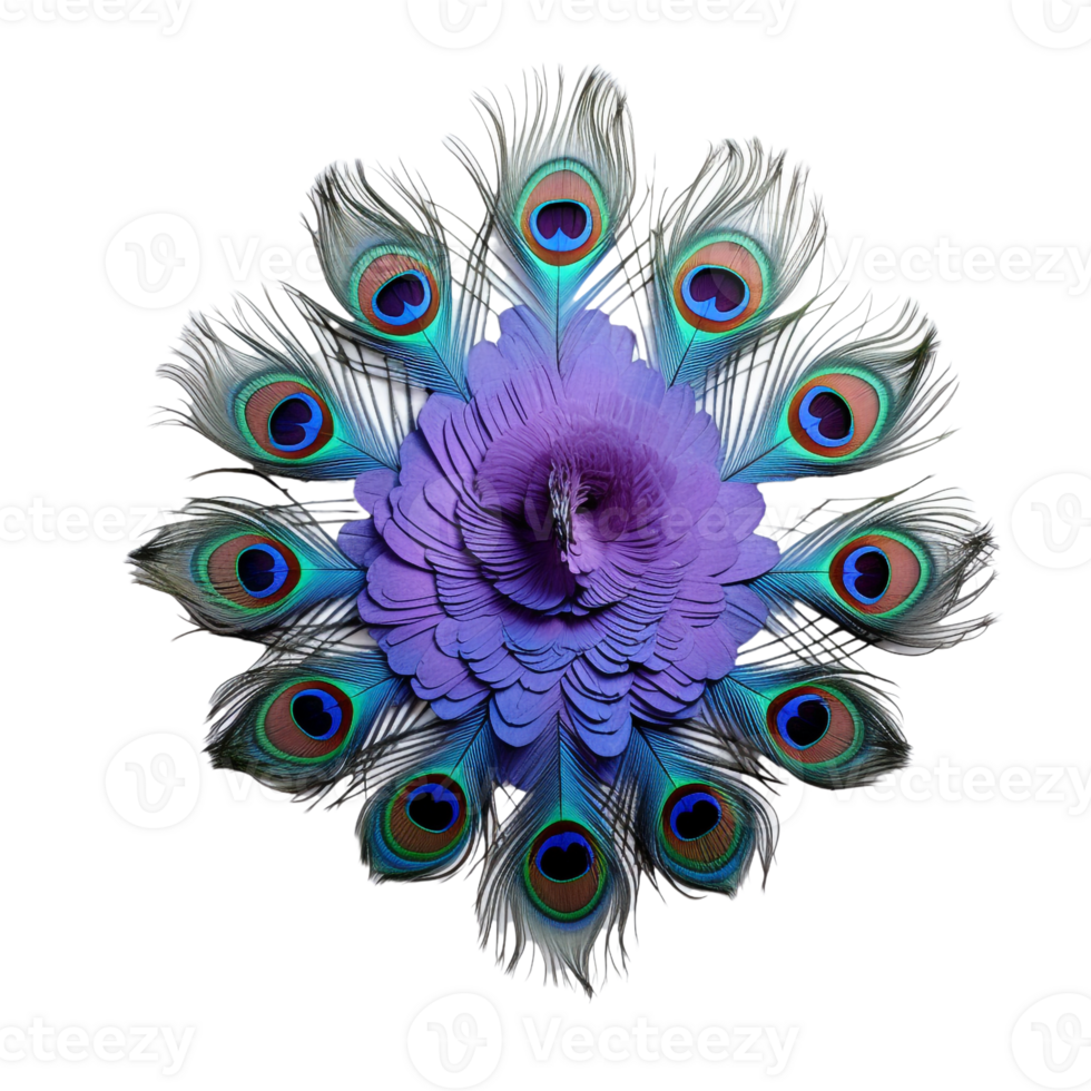 Peacock isolated on transparent background png