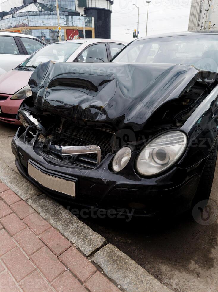Modern car with dented photo