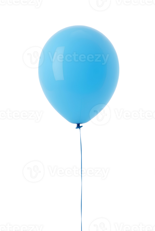Blue Balloon Floating on Transparent Background, Ideal for Celebrations, Birthdays, and Holidays, Evoking Joyful Memories and Playful Atmosphere in Festive Decorations png