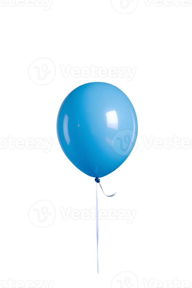 Blue Balloon Floating on Transparent Background, Ideal for Celebrations, Birthday Parties, Holidays, and Anniversaries, Evoking Childhood Memories and Playful Entertainment in Festive Event Decoration png