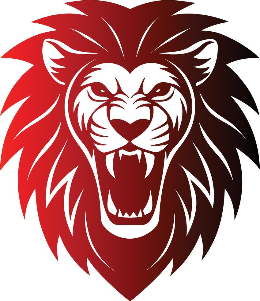 Lion head logo illustration vector