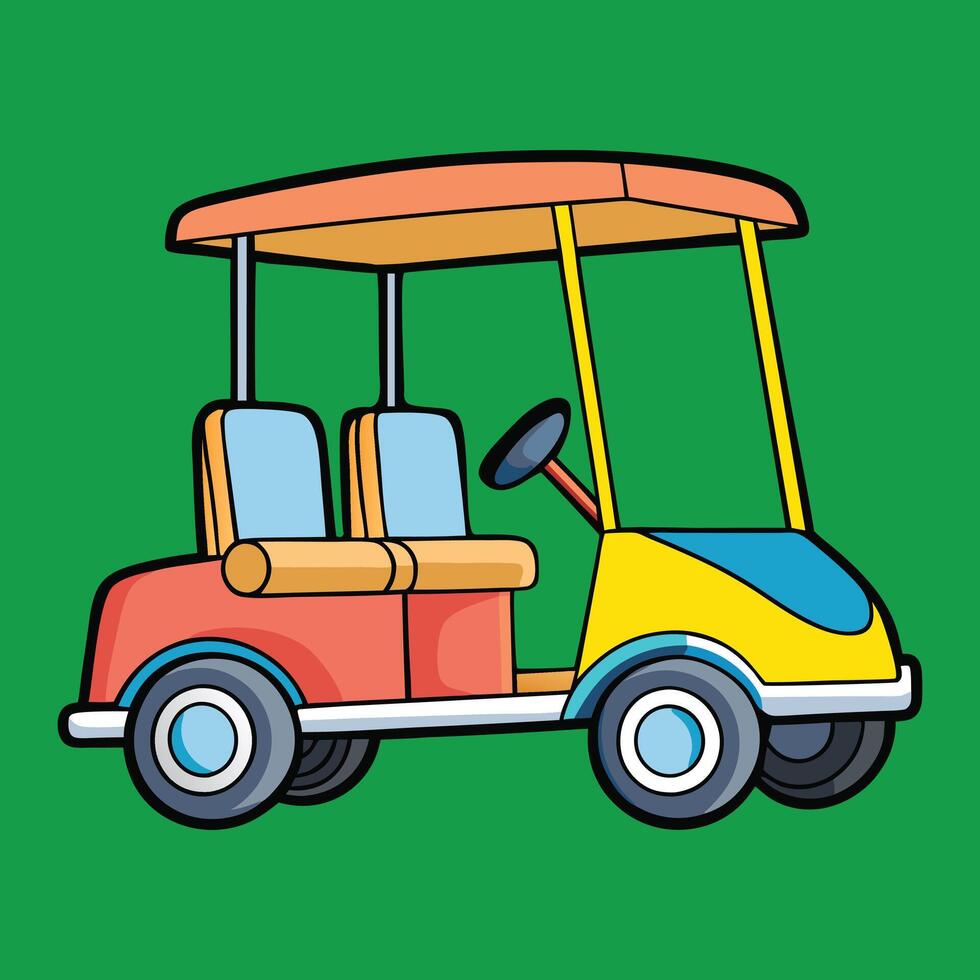 Golf cart clipart vector