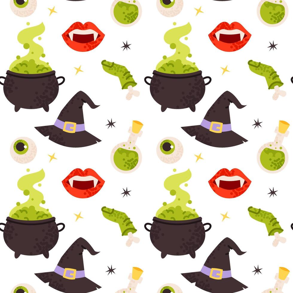 Seamless pattern Halloween vector