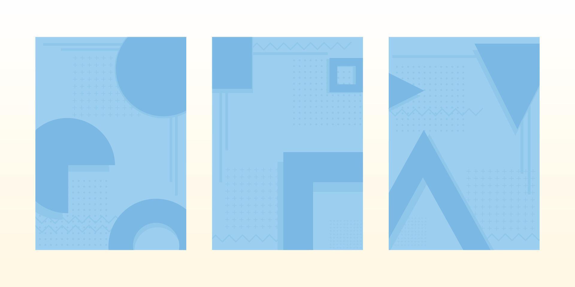 Simple Blue Geometric Ornament Background vector