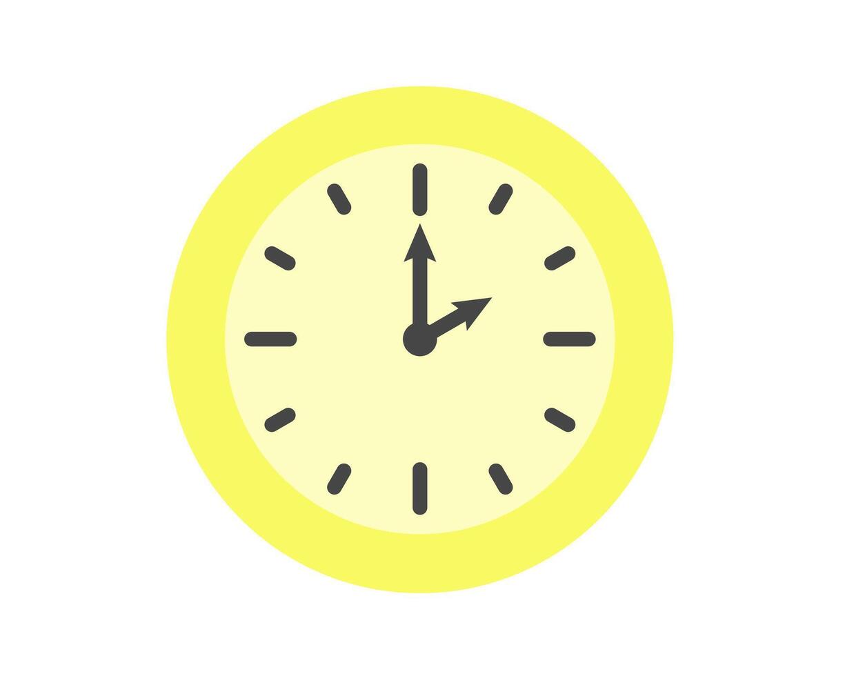Summer clock icon design with lemon, banana or melon. Fruit icons of time. vector