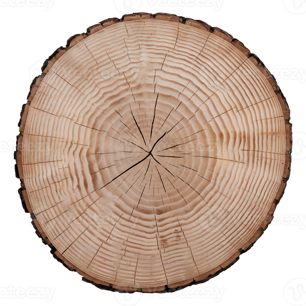 cedar tree slice on transparent background png