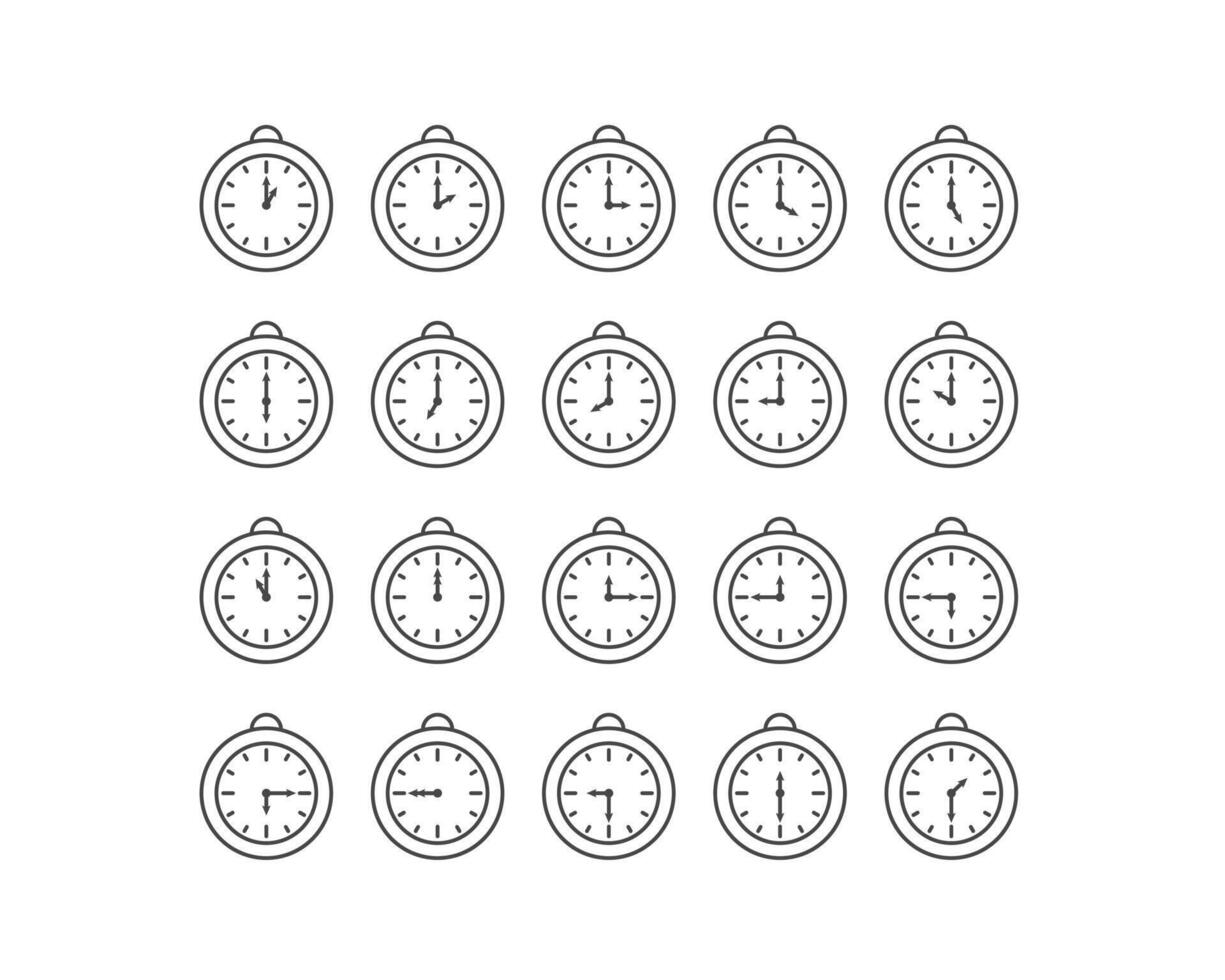 Icons set timer, clock, alarm clock, stopwatch and time icon. vector
