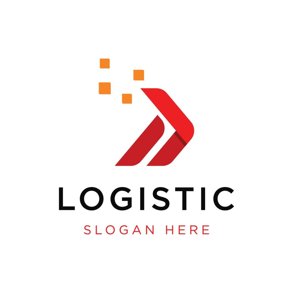 Logistics logo template design for delivery with a creative concept. Logo can be for business, express delivery. vector